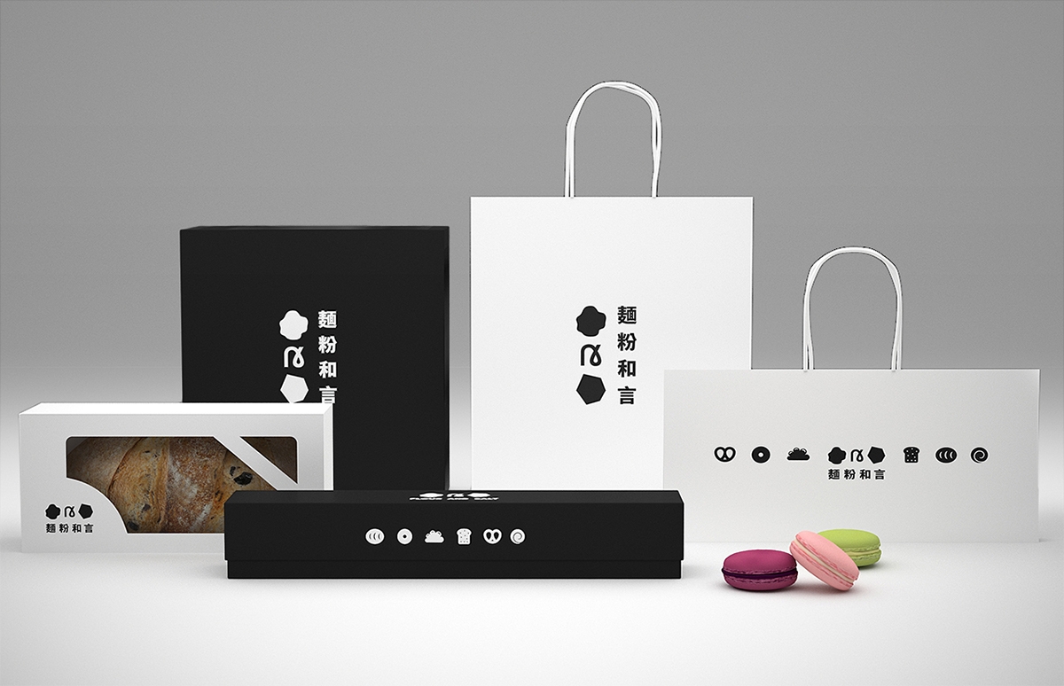 甜品店品牌形象設計-面包包裝設計-外賣飲料杯包裝設計-面粉包裝設計-杭州專業的面包包裝設計公司
