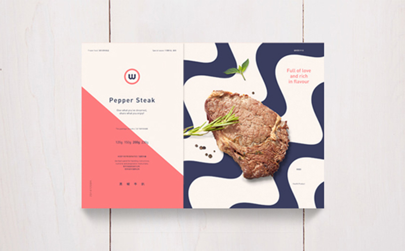 西餐牛排外賣產品包裝設計-餐飲外賣包裝設計-牛排包裝設計-肉制品包裝設計-杭州專業的包裝設計公司