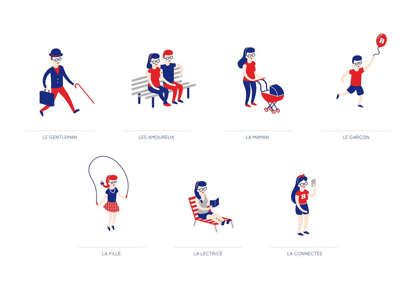 眼鏡品牌設計插畫