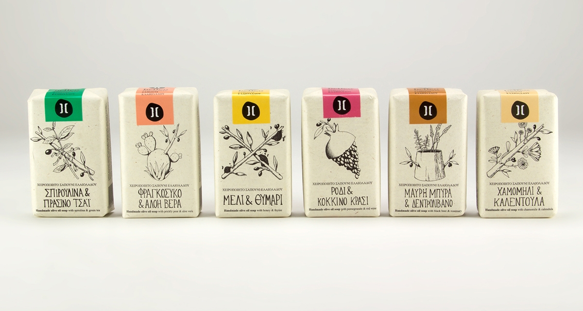 Helleo天然肥皂系列品牌包裝設(shè)計,六個肥皂,六個故事