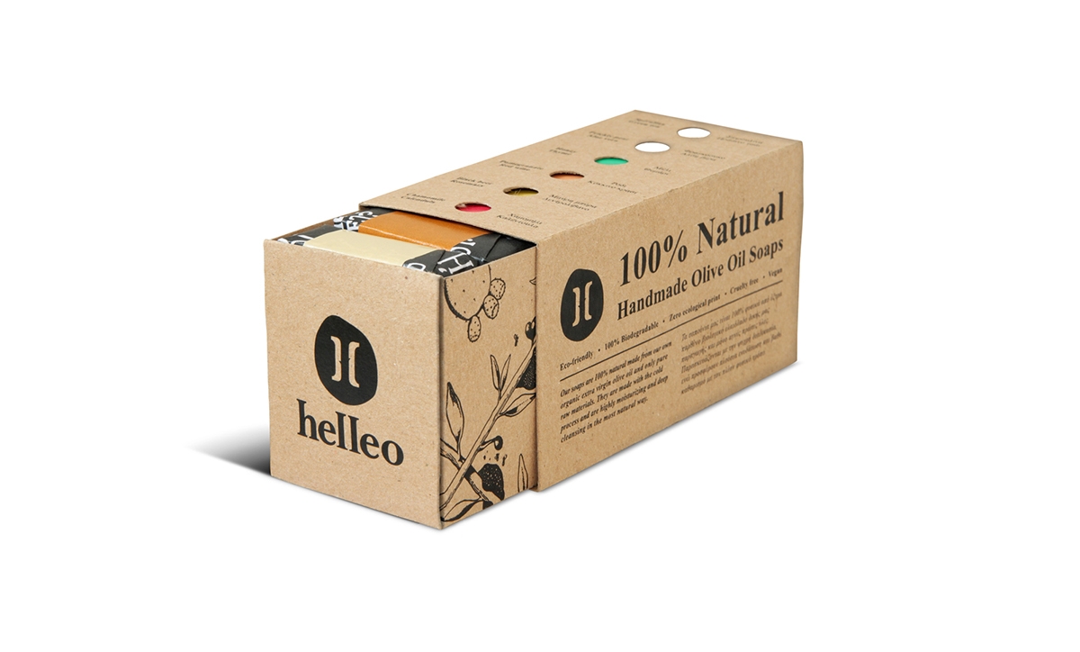 Helleo天然肥皂系列品牌包裝設(shè)計,六個肥皂,六個故事