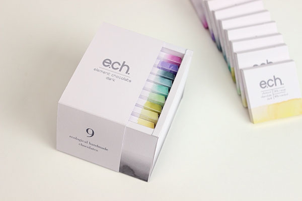 彩色之光, 生態手工巧克力食品包裝設計工程。