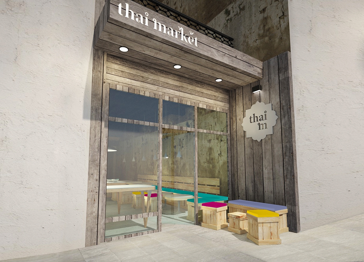 泰國快餐店的品牌設(shè)計，標(biāo)志設(shè)計和包裝設(shè)計