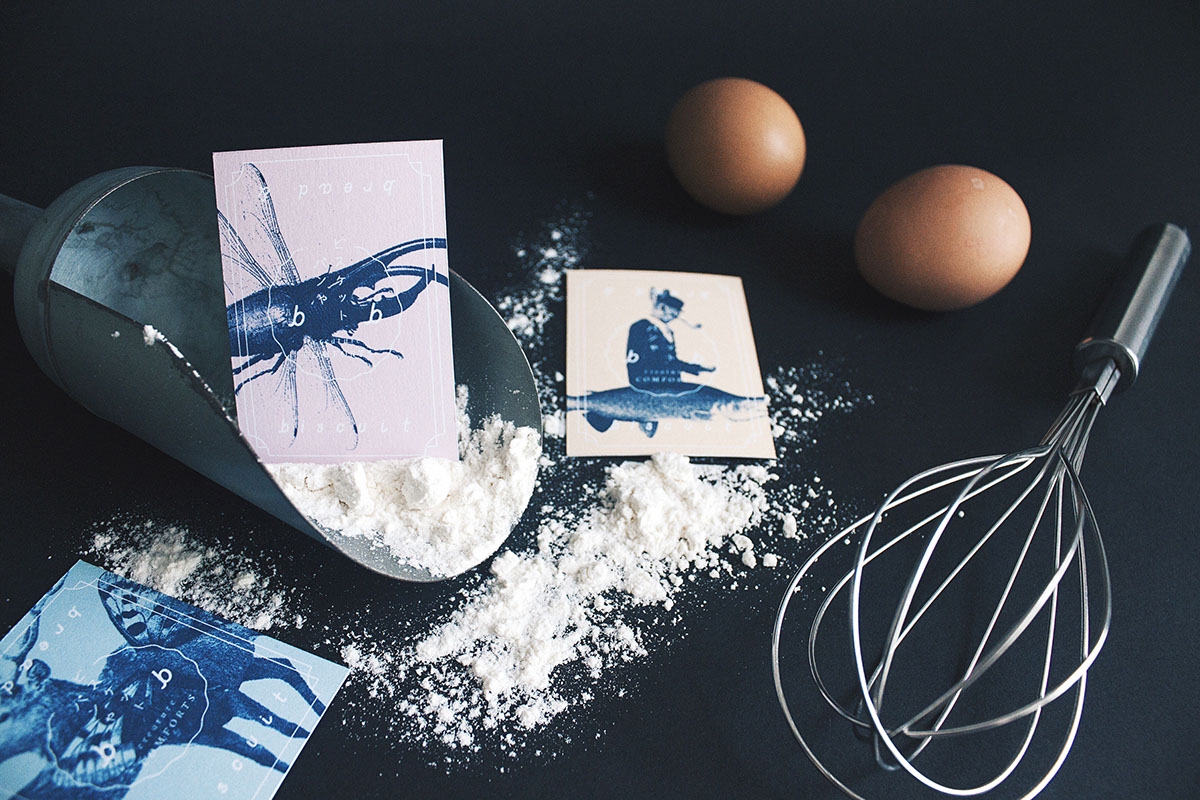 概念化早餐，面包與餅干食品飲料包裝設(shè)計(jì)