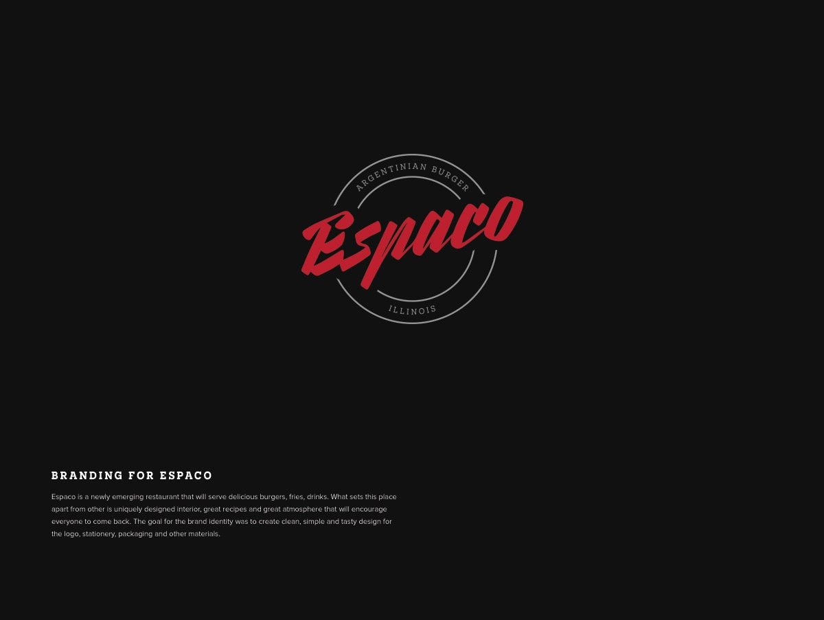 Espaco漢堡、薯條和飲料西餐店品牌包裝設(shè)計