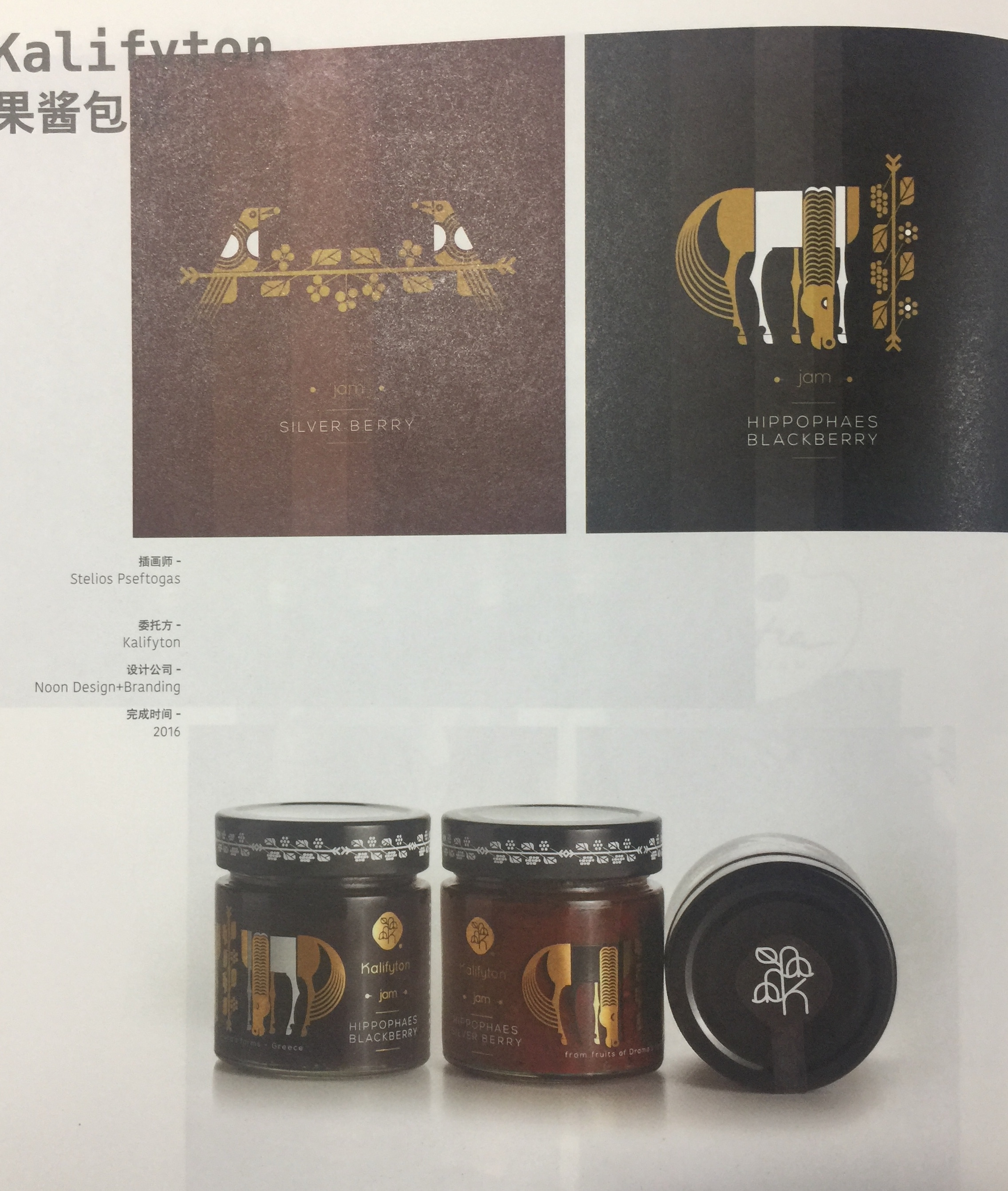 帶來獨特味覺體驗的食品-黑莓、銀果胡頹子和沙棘果醬包裝設計