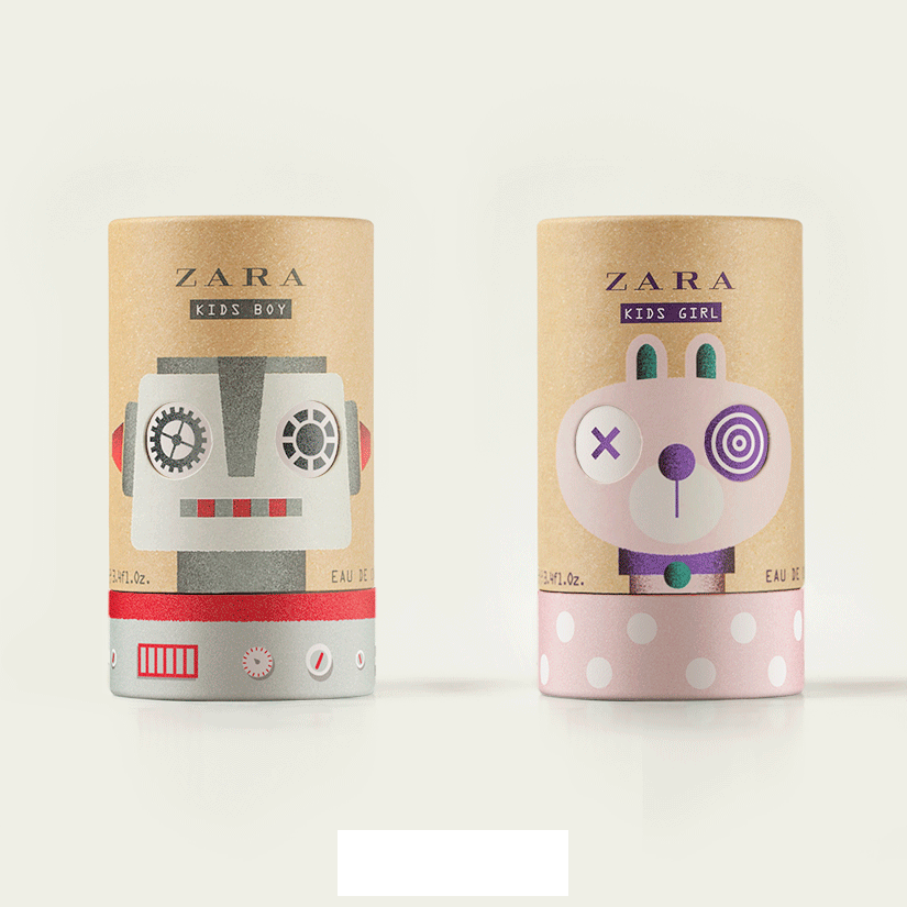 ZARA KIDS，用于嬰兒的香水包裝設(shè)計