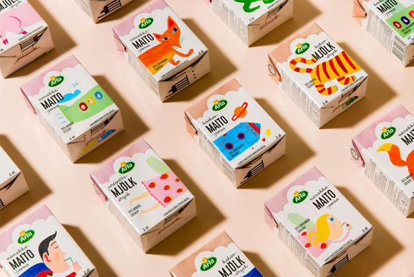 這款牛奶飲料包裝俏皮的都要從貨架上跳出來了！